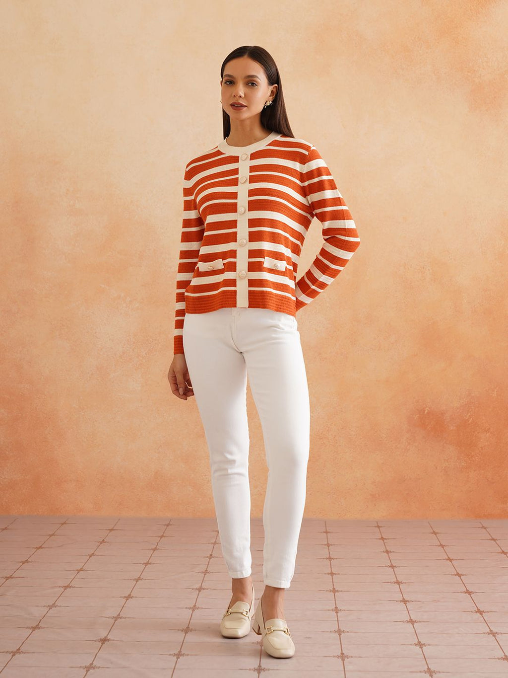 Cardigan Orange Sweaters Beatnik