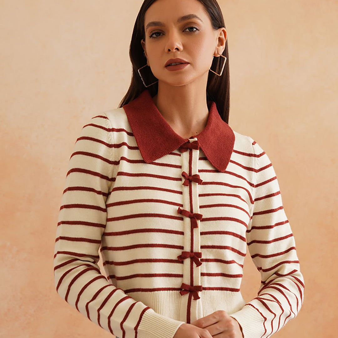 Cardigan Red Sweaters Beatnik