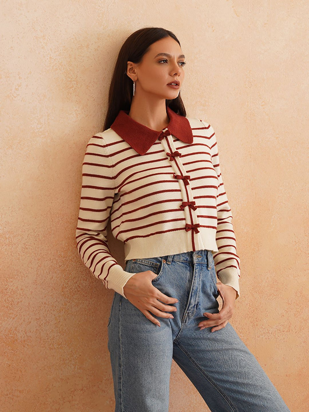 Cardigan Red Sweaters