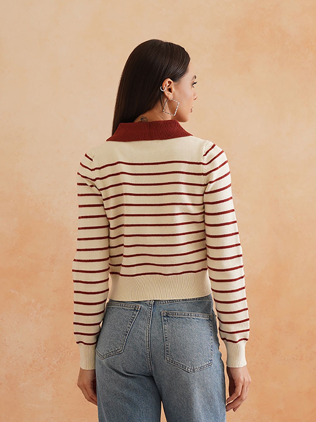 Cardigan Red Sweaters Beatnik