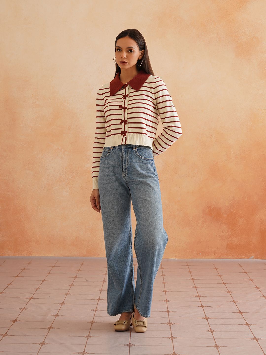 Cardigan Red Sweaters Beatnik
