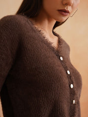 Cardigan Brown Full Sleeves Sweaters Beatnik