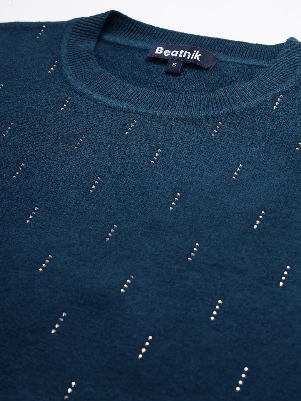 Beatnik Navy Blue Pull Over Womens Sweaters Beatnik India