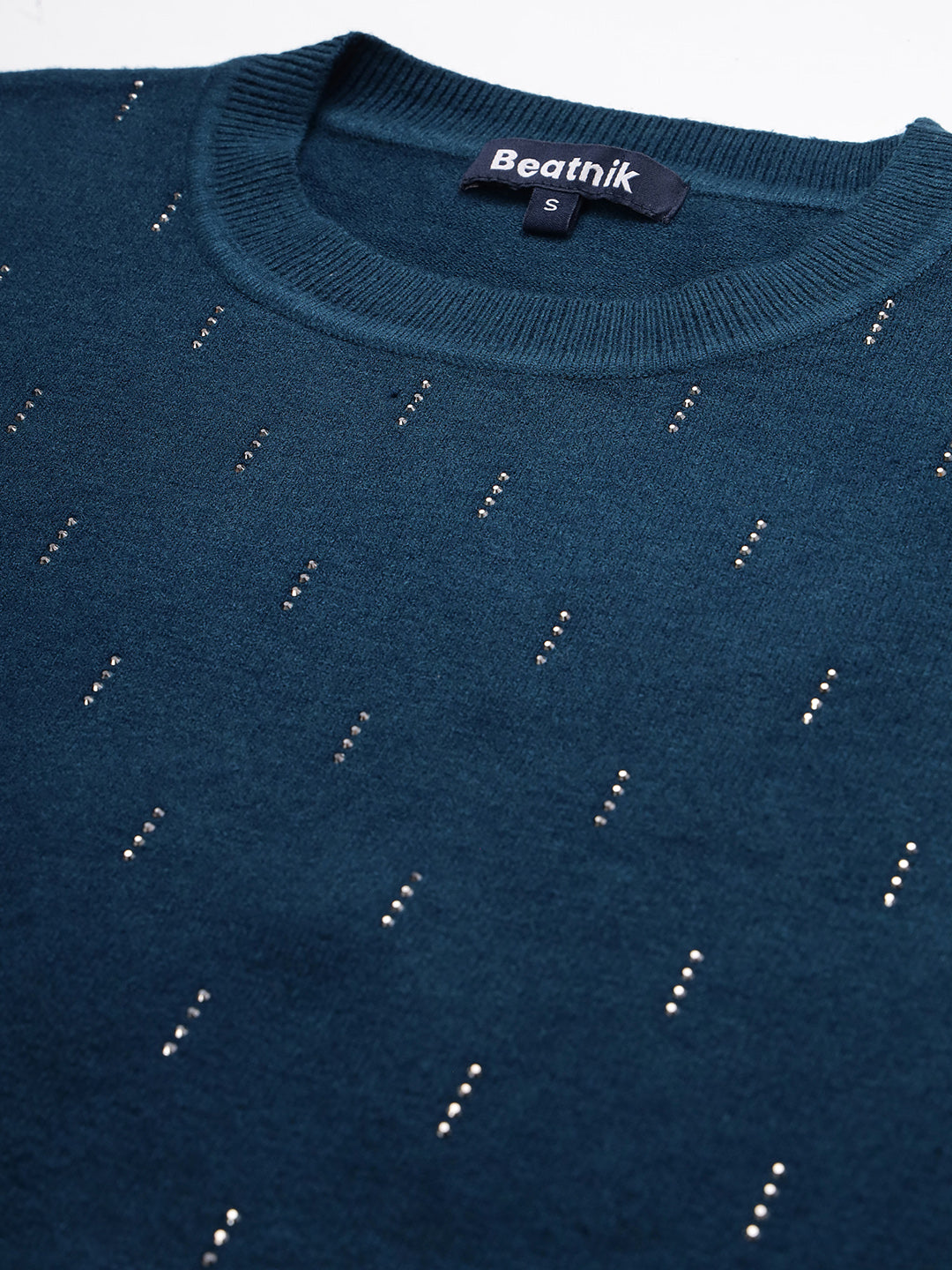 Beatnik Navy Blue Pull Over Womens Sweaters Beatnik India