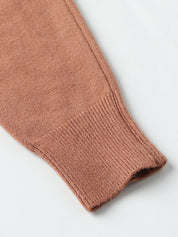 Beatnik Regular Full Sleeves Pull Over Womens Brown Sweaters Beatnik India