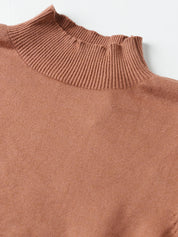 Beatnik Regular Full Sleeves Pull Over Womens Brown Sweaters Beatnik India