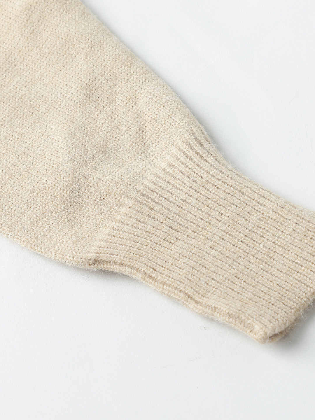 Beatnik Full Sleeves Front Open Abstract Sequins Womens Beige Sweaters Beatnik India