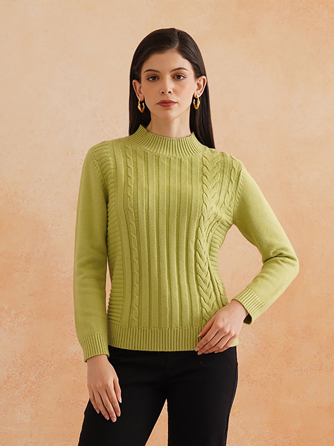 Pull Over Light Green Sweaters Beatnik