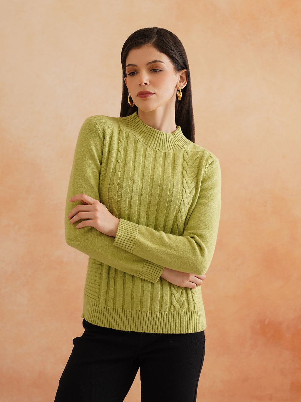 Pull Over Light Green Sweaters Beatnik