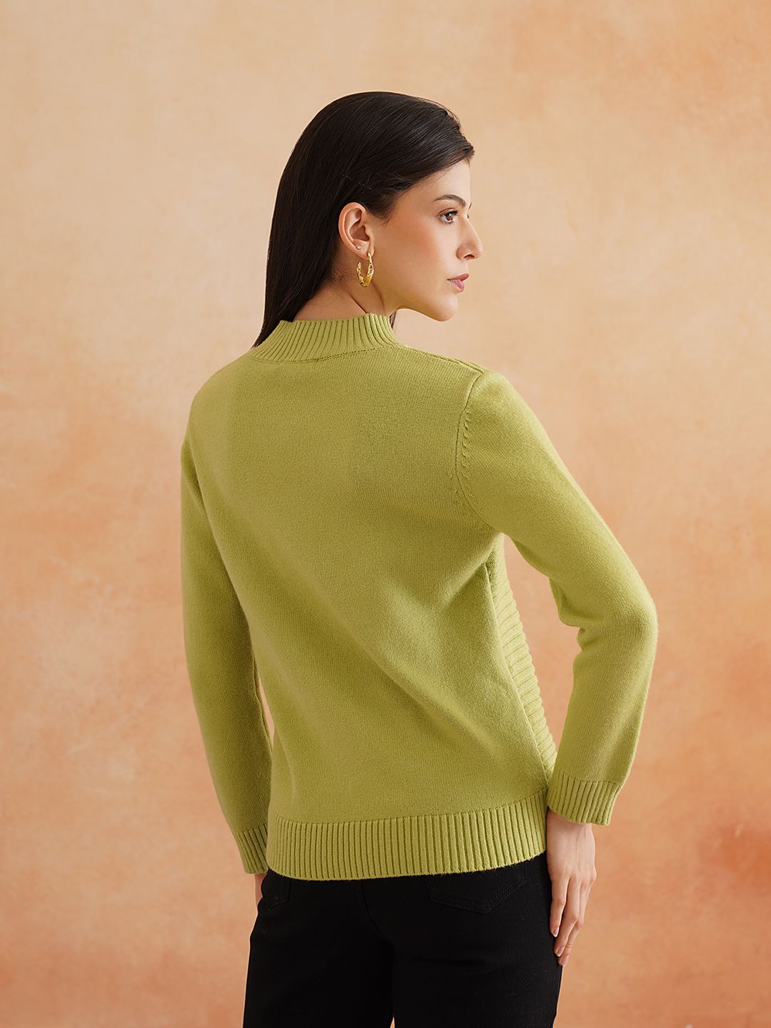 Pull Over Light Green Sweaters Beatnik