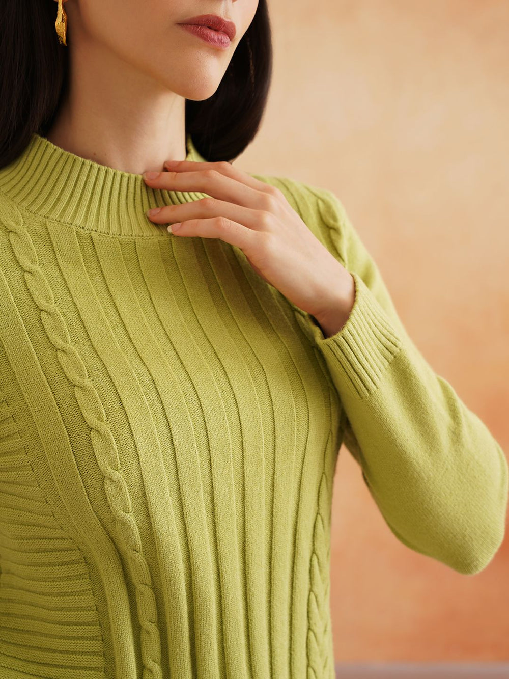 Pull Over Light Green Sweaters Beatnik