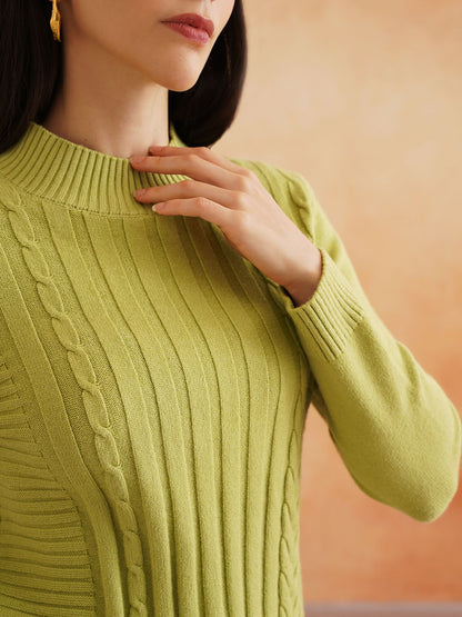 Pull Over Light Green Sweaters Beatnik