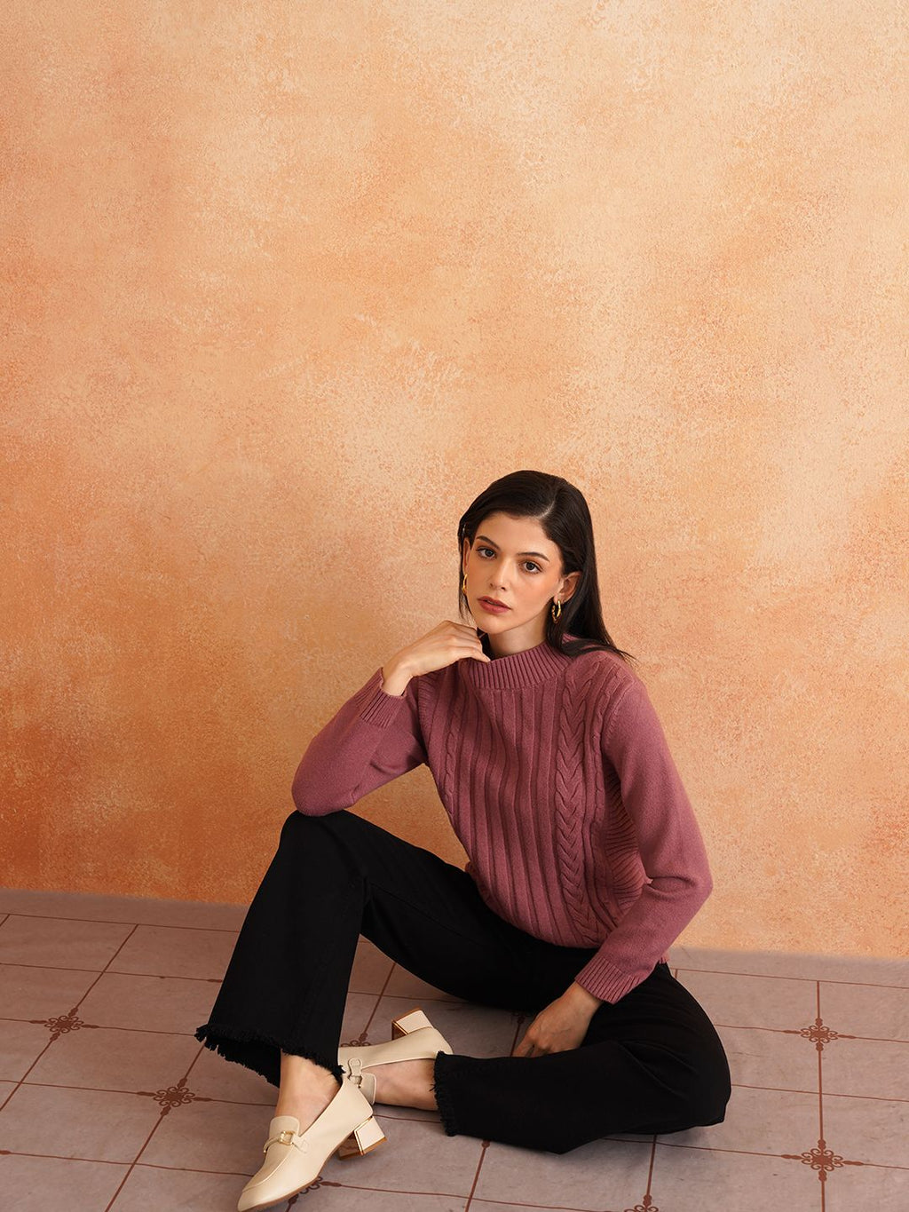 Pull Over Peach Puff Sweaters Beatnik