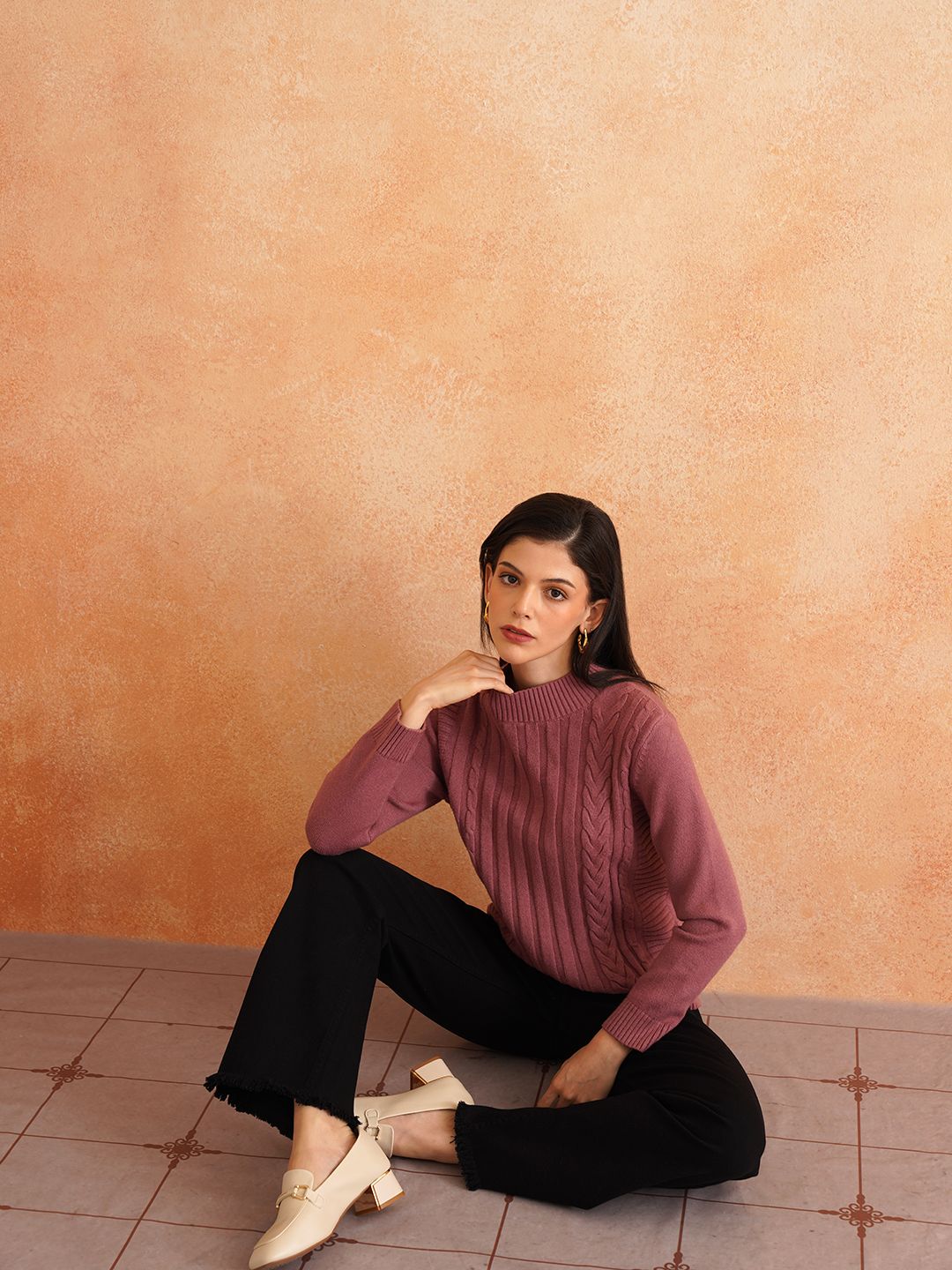 Pull Over Peach Puff Sweaters Beatnik