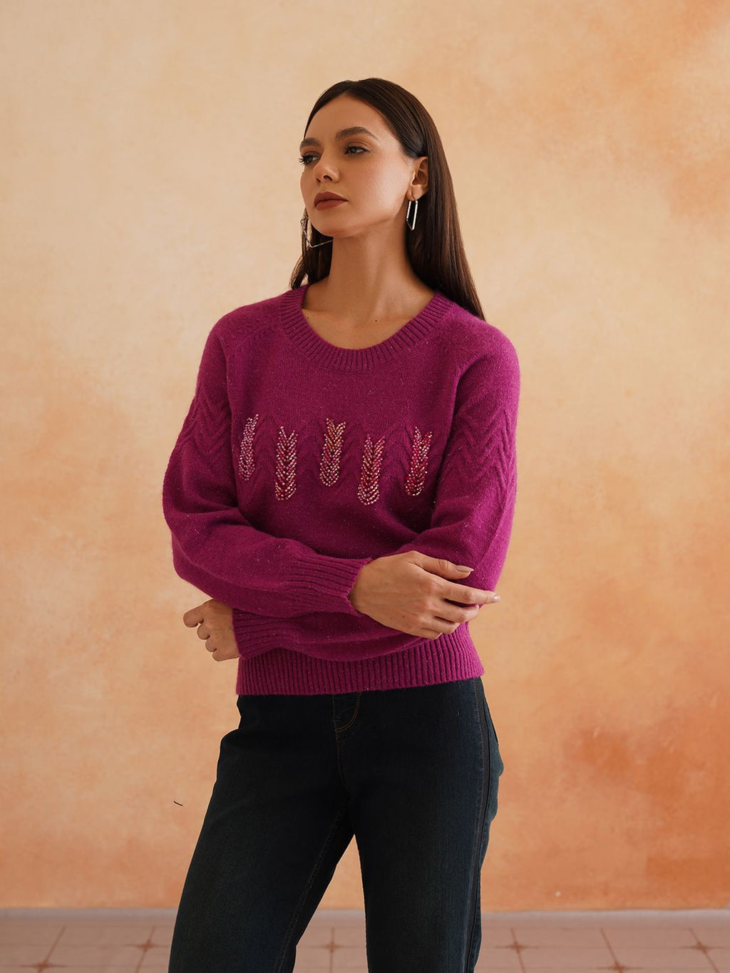 Pull Over Purple Sweaters Beatnik
