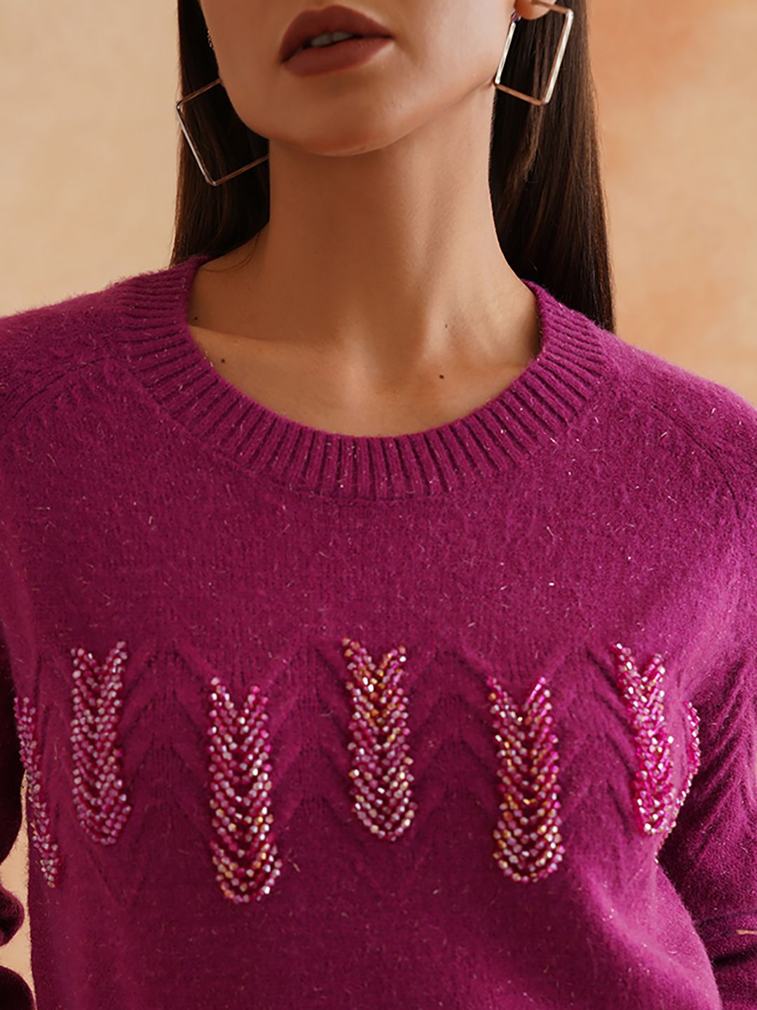 Pull Over Purple Sweaters Beatnik