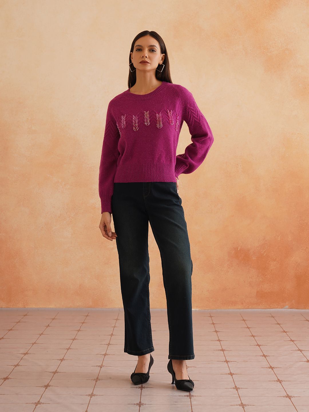Pull Over Purple Sweaters Beatnik