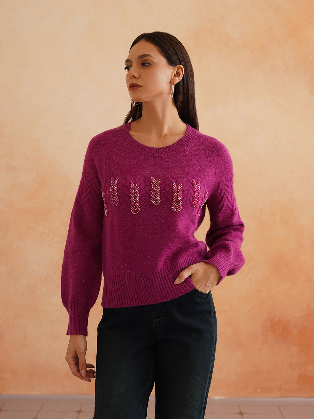 Pull Over Purple Sweaters Beatnik