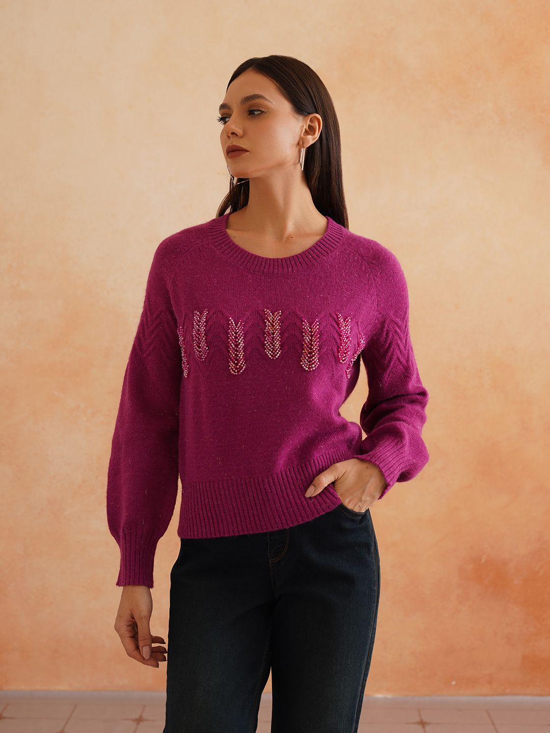 Pull Over Purple Sweaters Beatnik