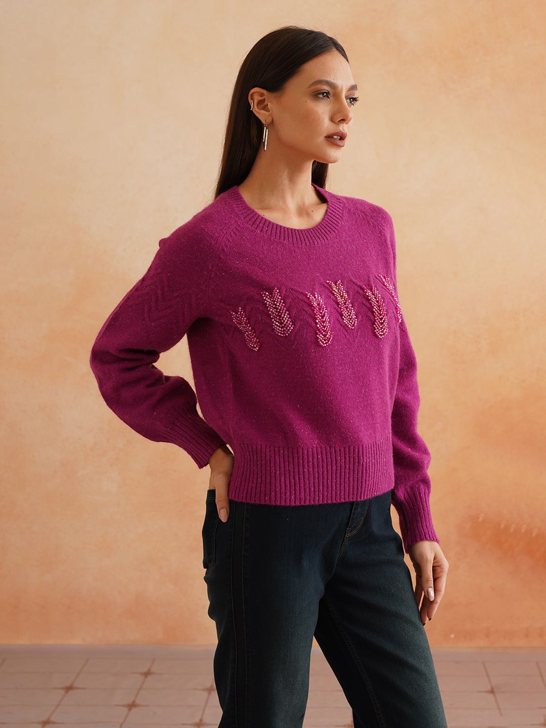 Pull Over Purple Sweaters Beatnik
