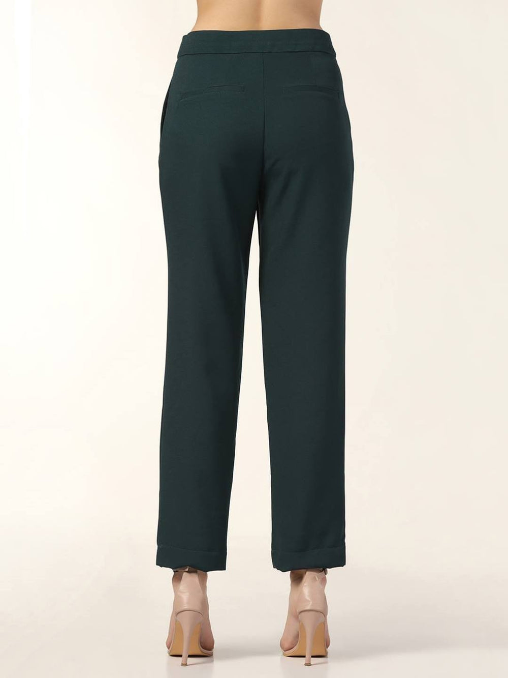 Beatnik Fitted Full Sleeve Solid Teal Green Womens Western Suits Beatnik India