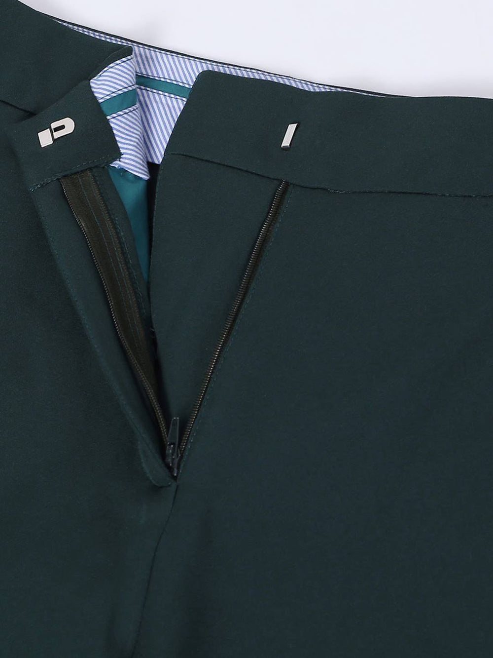 Beatnik Fitted Full Sleeve Solid Teal Green Womens Western Suits Beatnik India