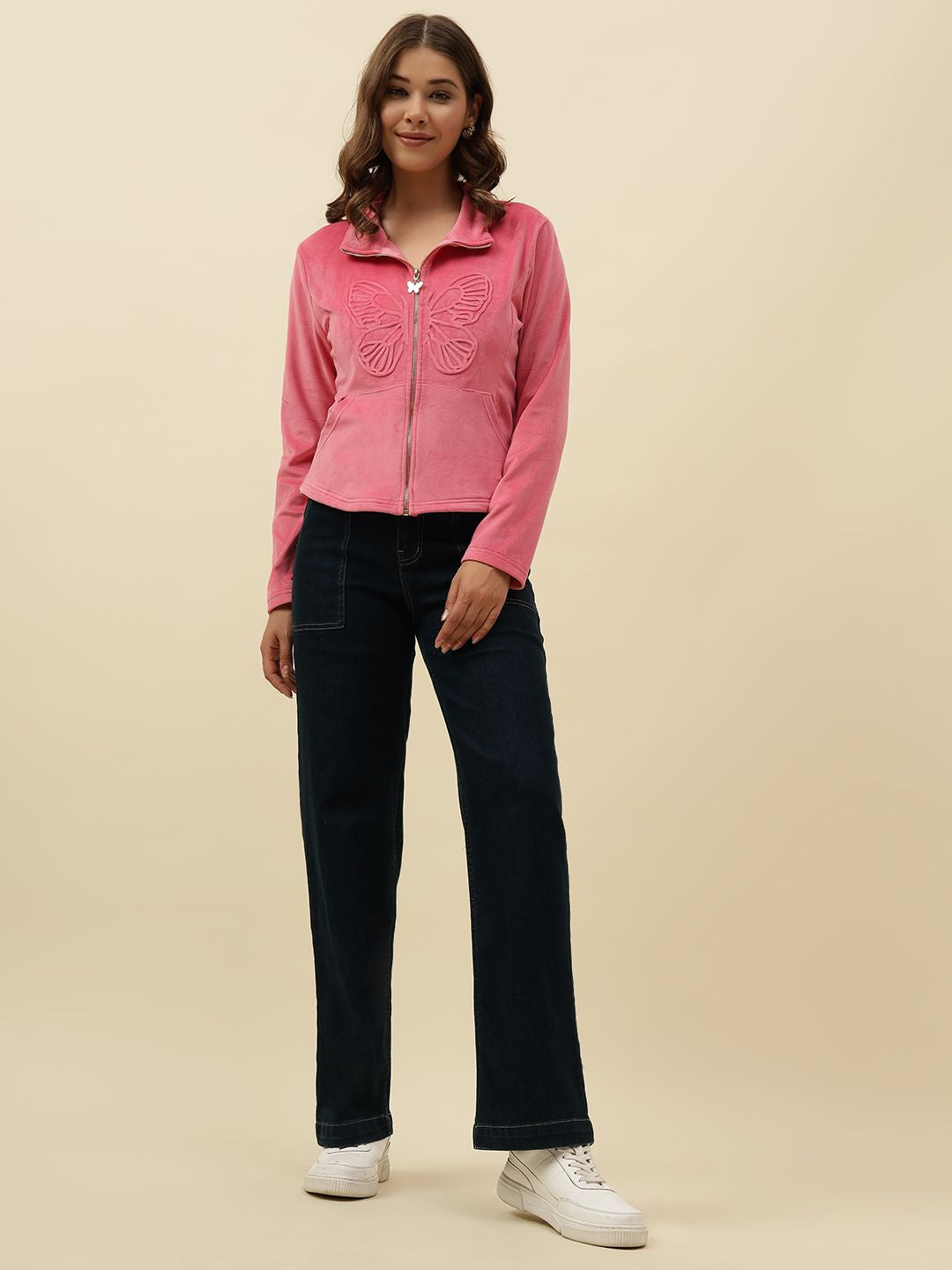 Non Hooded Pink Sweatshirts Beatnik