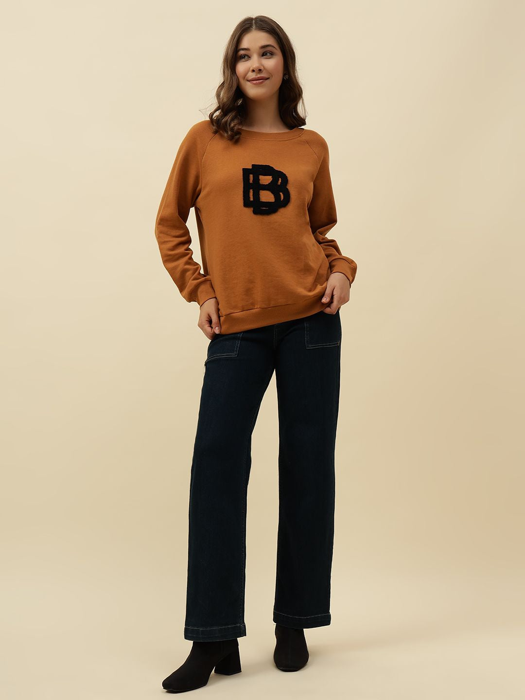 Sandy Brown Sweatshirts Beatnik