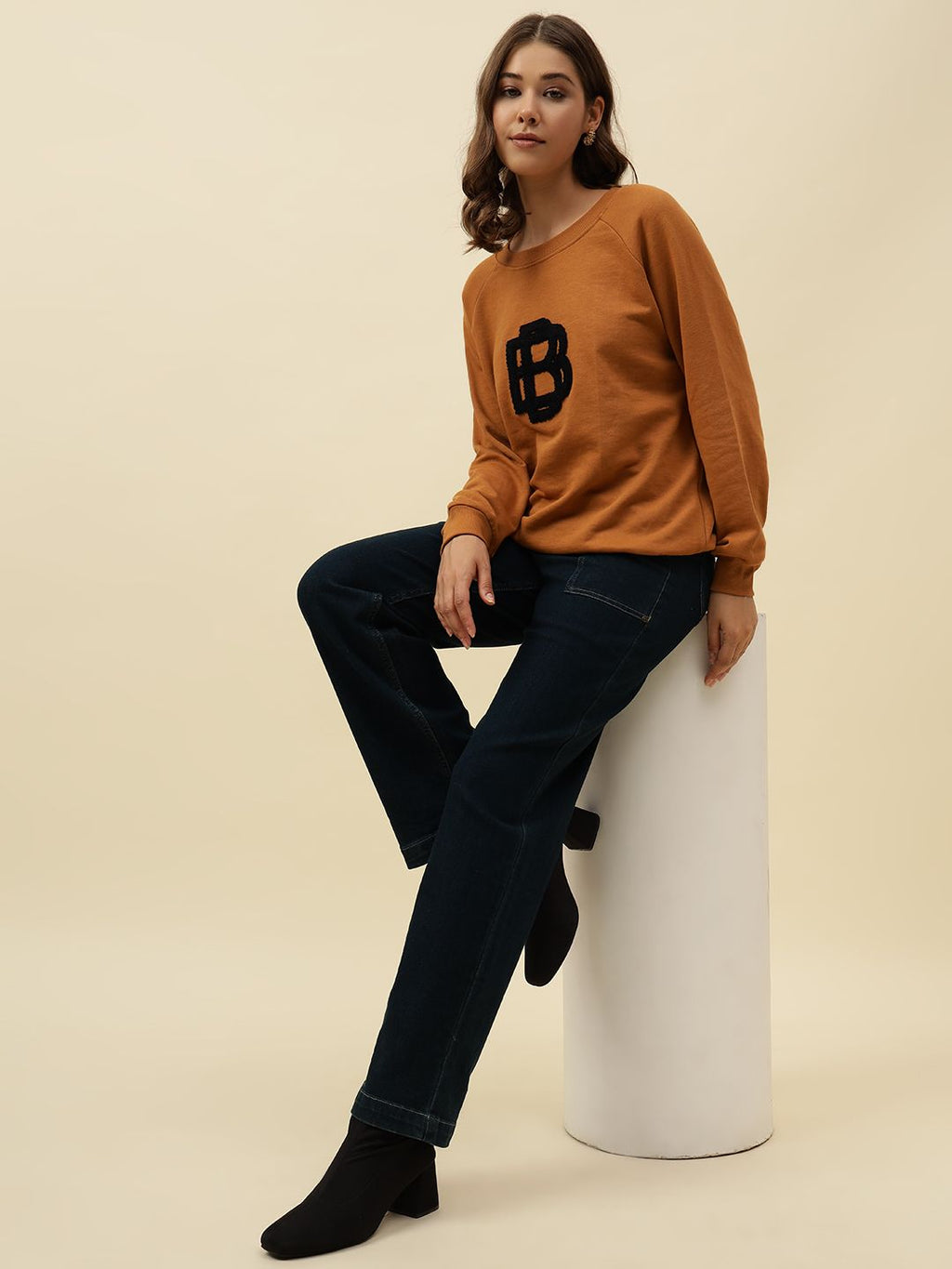 Sandy Brown Sweatshirts Beatnik
