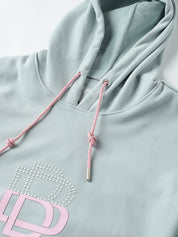 Beatnik Casual Wear Hooded Light Green Sweatshirts Beatnik India