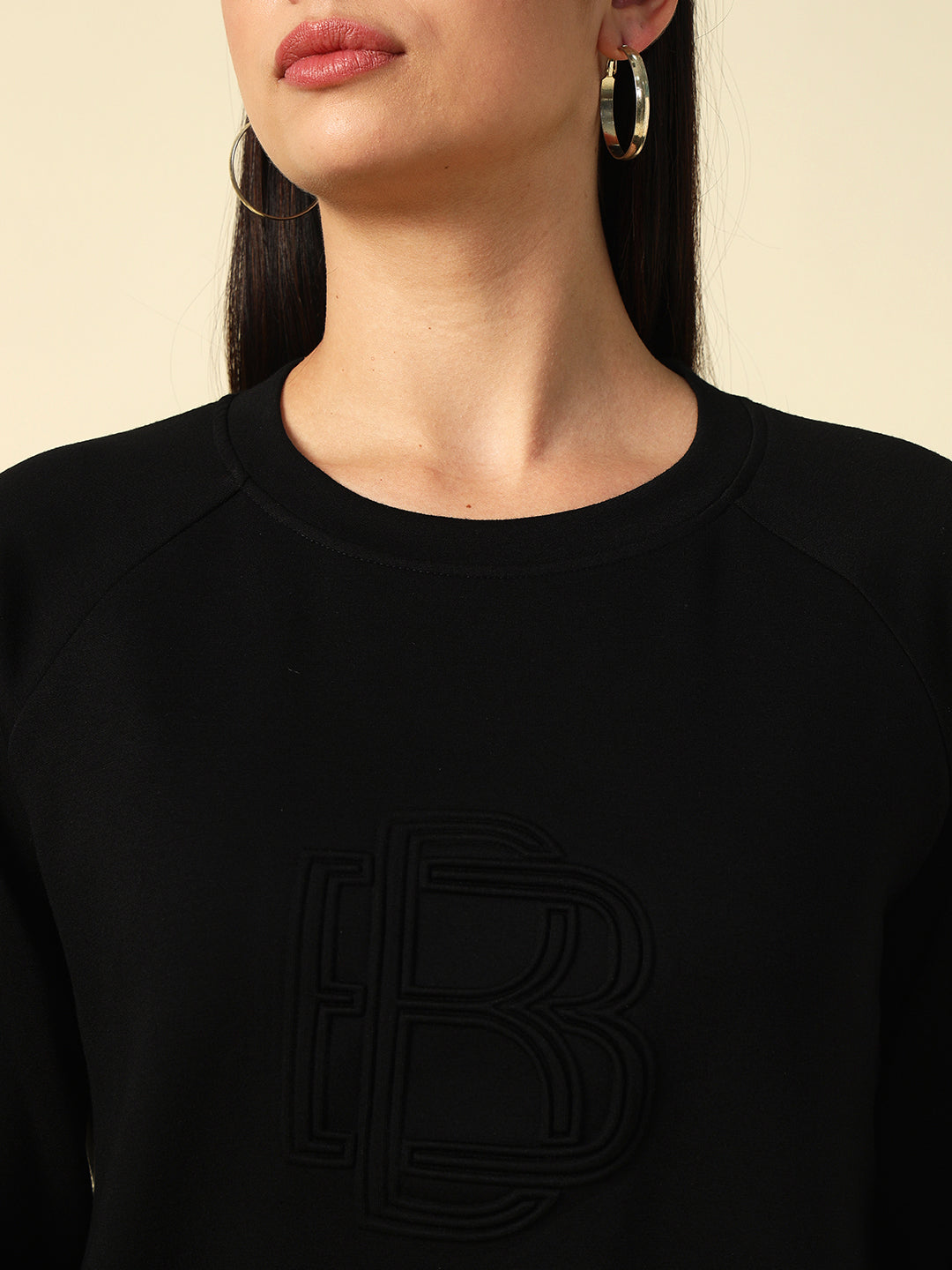 Non Hooded Black Womens Sweatshirts Beatnik