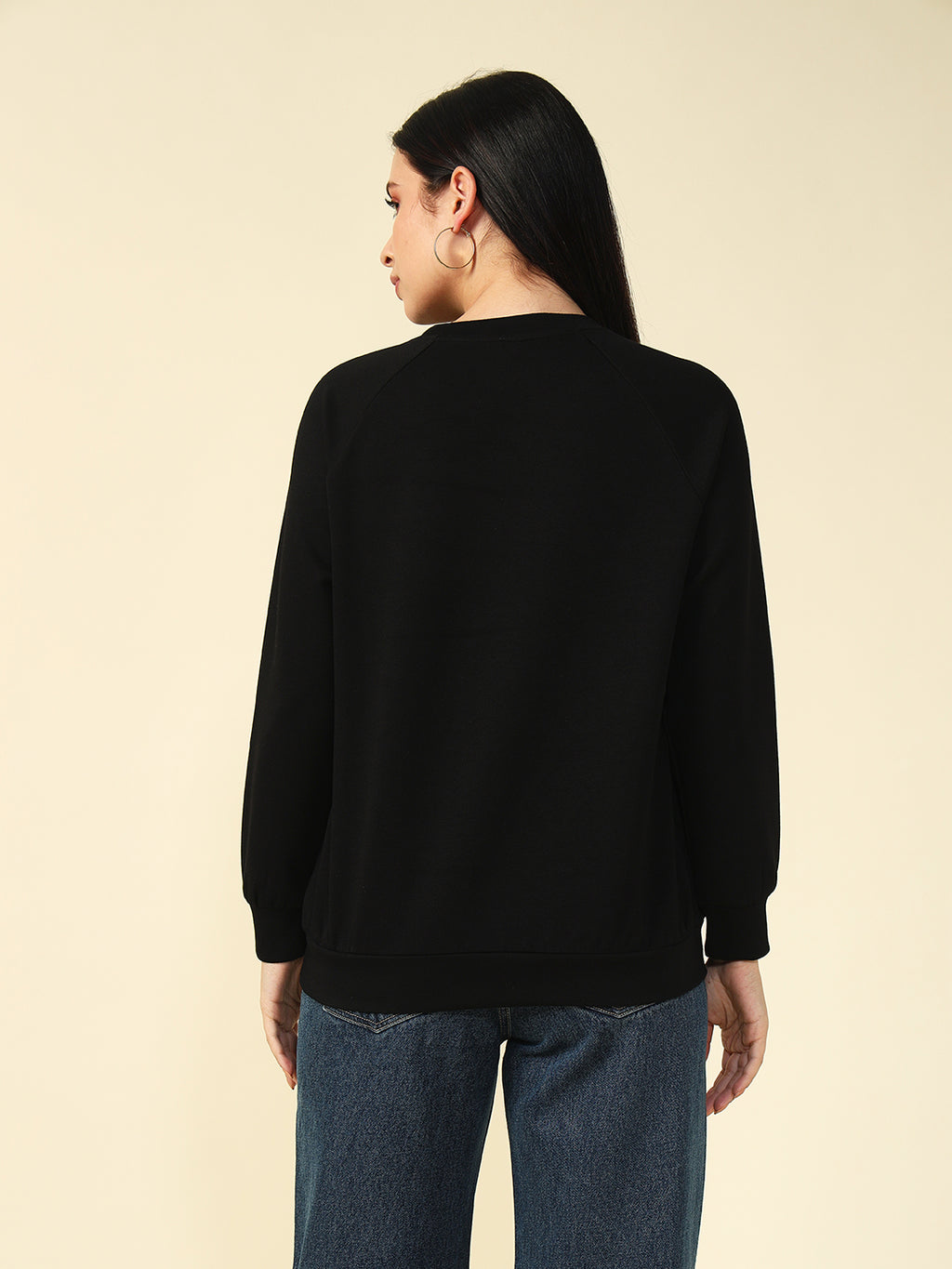 Non Hooded Black Womens Sweatshirts Beatnik