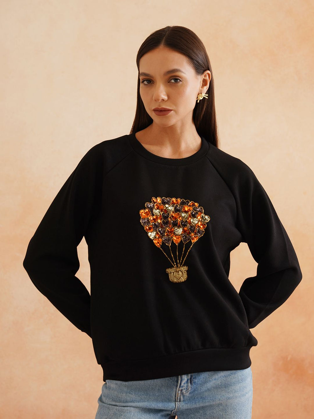 Black Full Sleeve Sweatshirts Beatnik