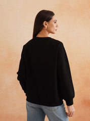 Black Full Sleeve Sweatshirts Beatnik