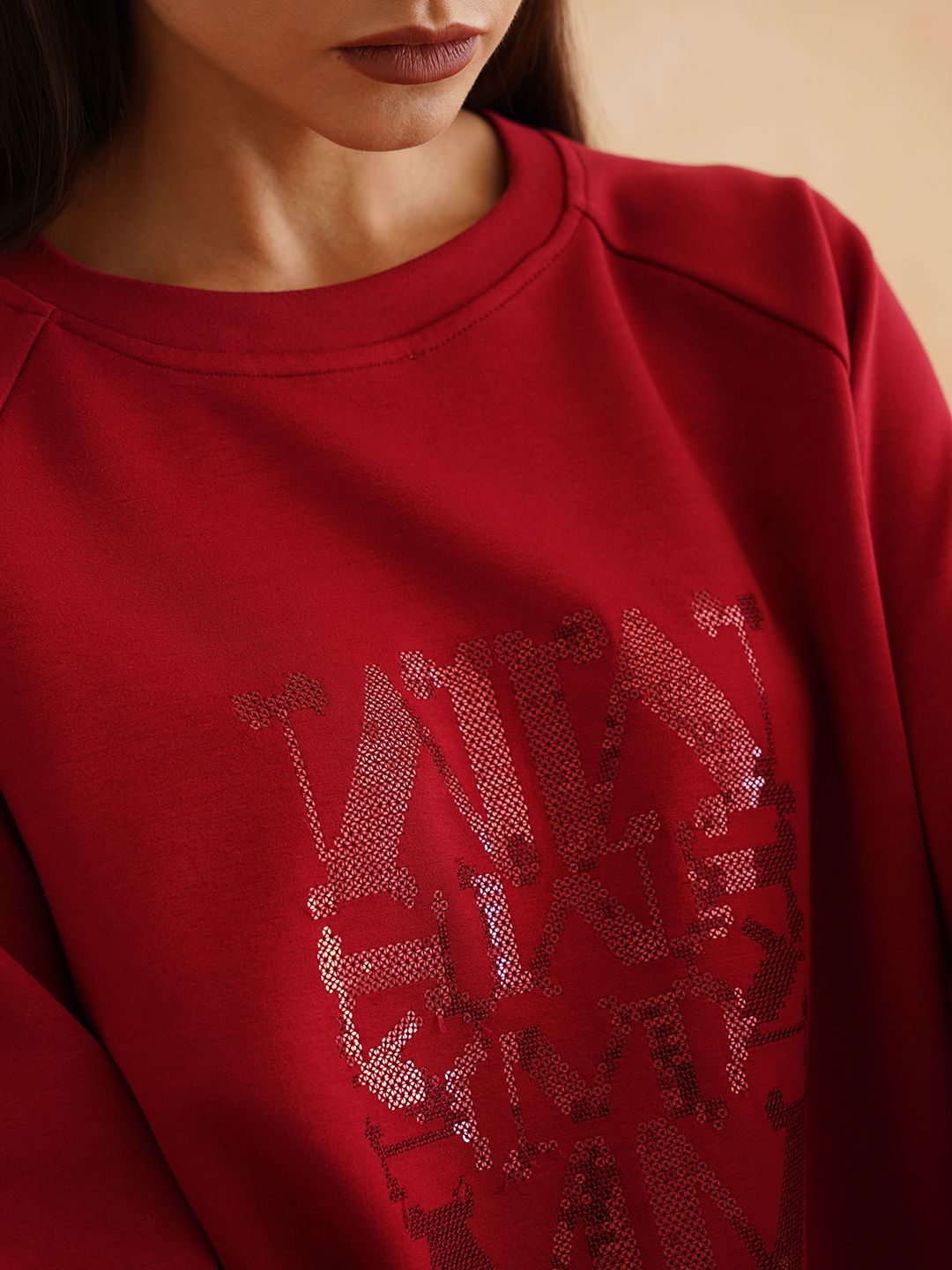 Rust Full Sleeve Sweatshirts Beatnik