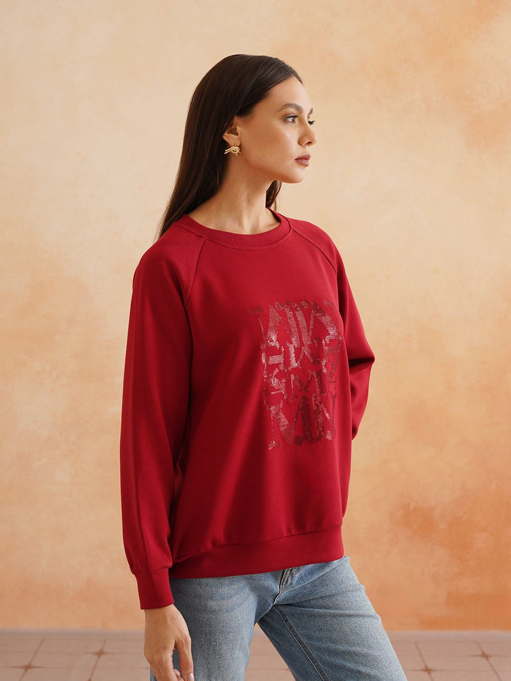 Rust Full Sleeve Sweatshirts Beatnik