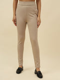 Beige Slim Fit Stretchable Tregging Beatnik