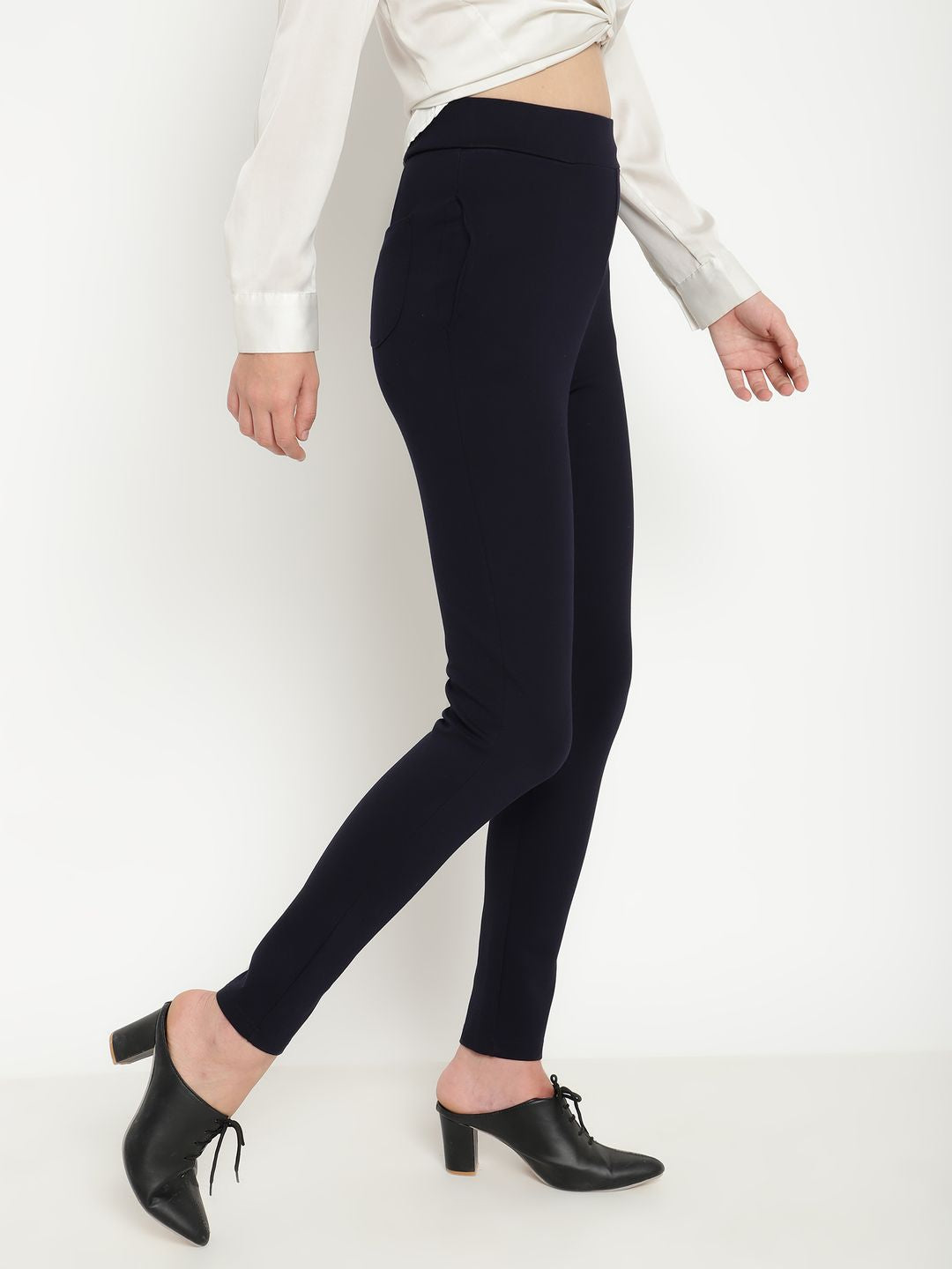 Beatnik-Navy Blue-Slim Fit-Treggings Beatnik