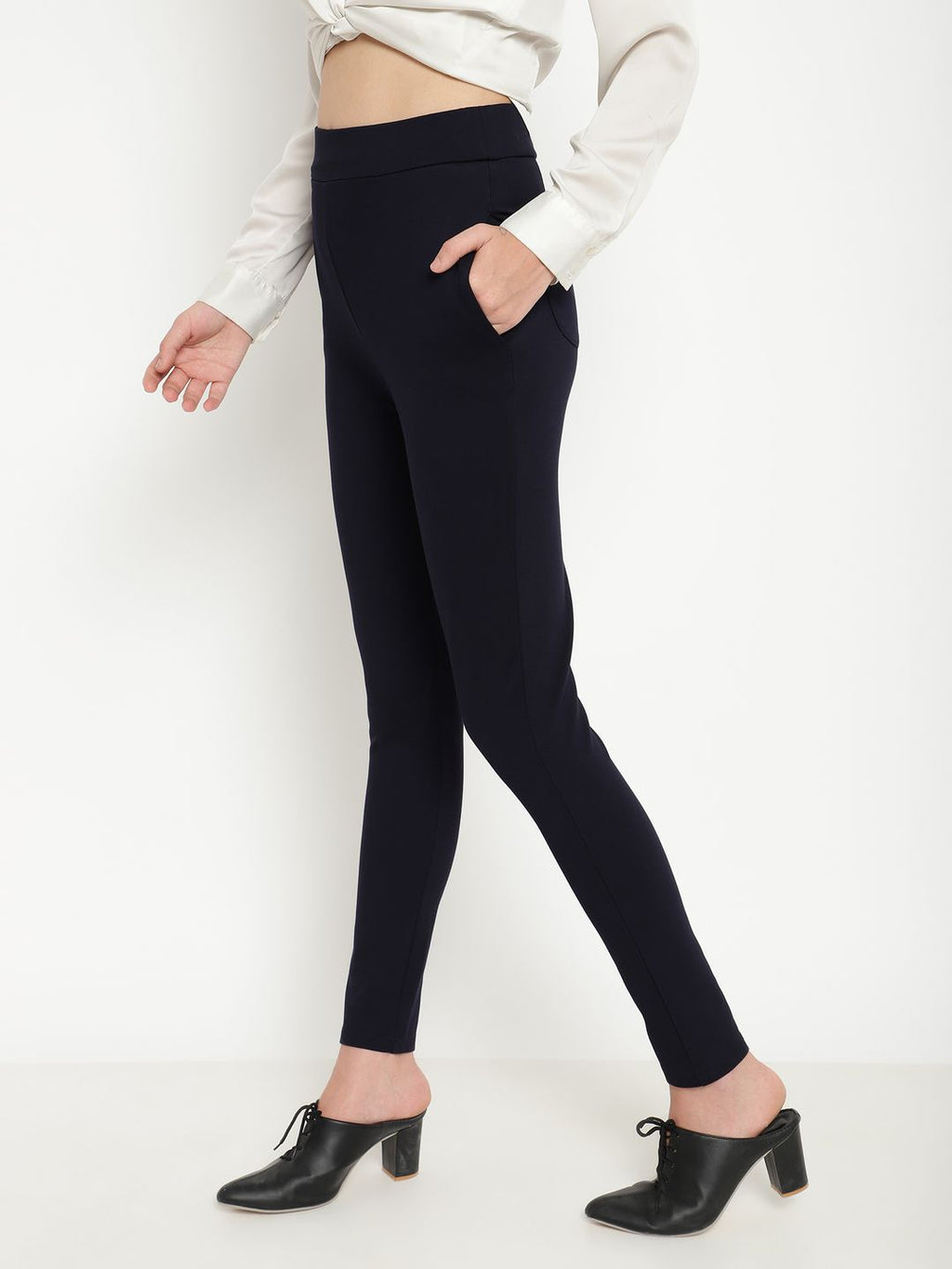 Beatnik-Navy Blue-Slim Fit-Treggings Beatnik