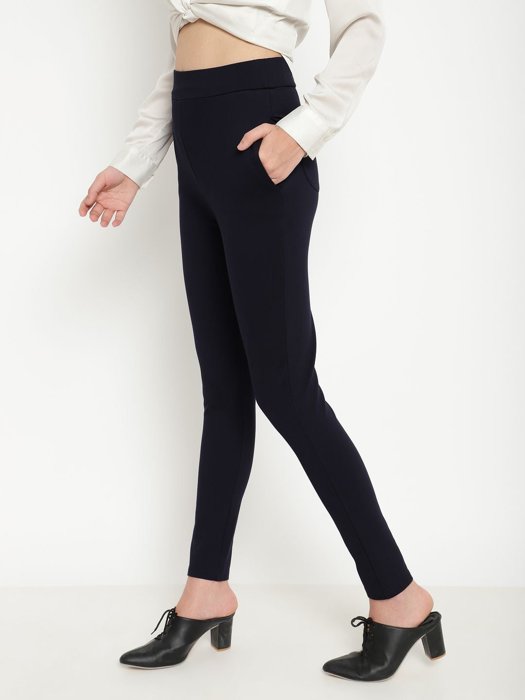 Beatnik-Navy Blue-Slim Fit-Treggings Beatnik