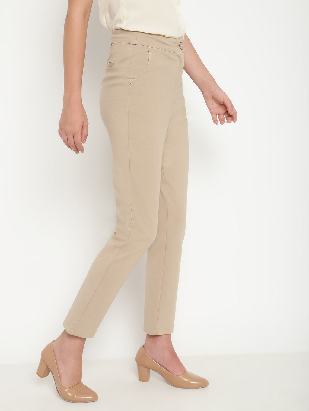 Beatnik Beige Straight Treggings Beatnik