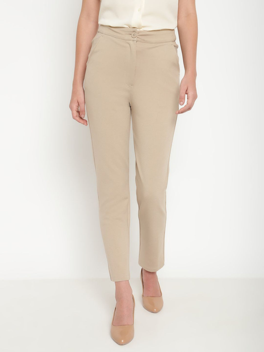 Beatnik Beige Straight Treggings Beatnik