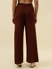 Cozy High-Rise Winter Brown Treggings with Pockets Beatnik