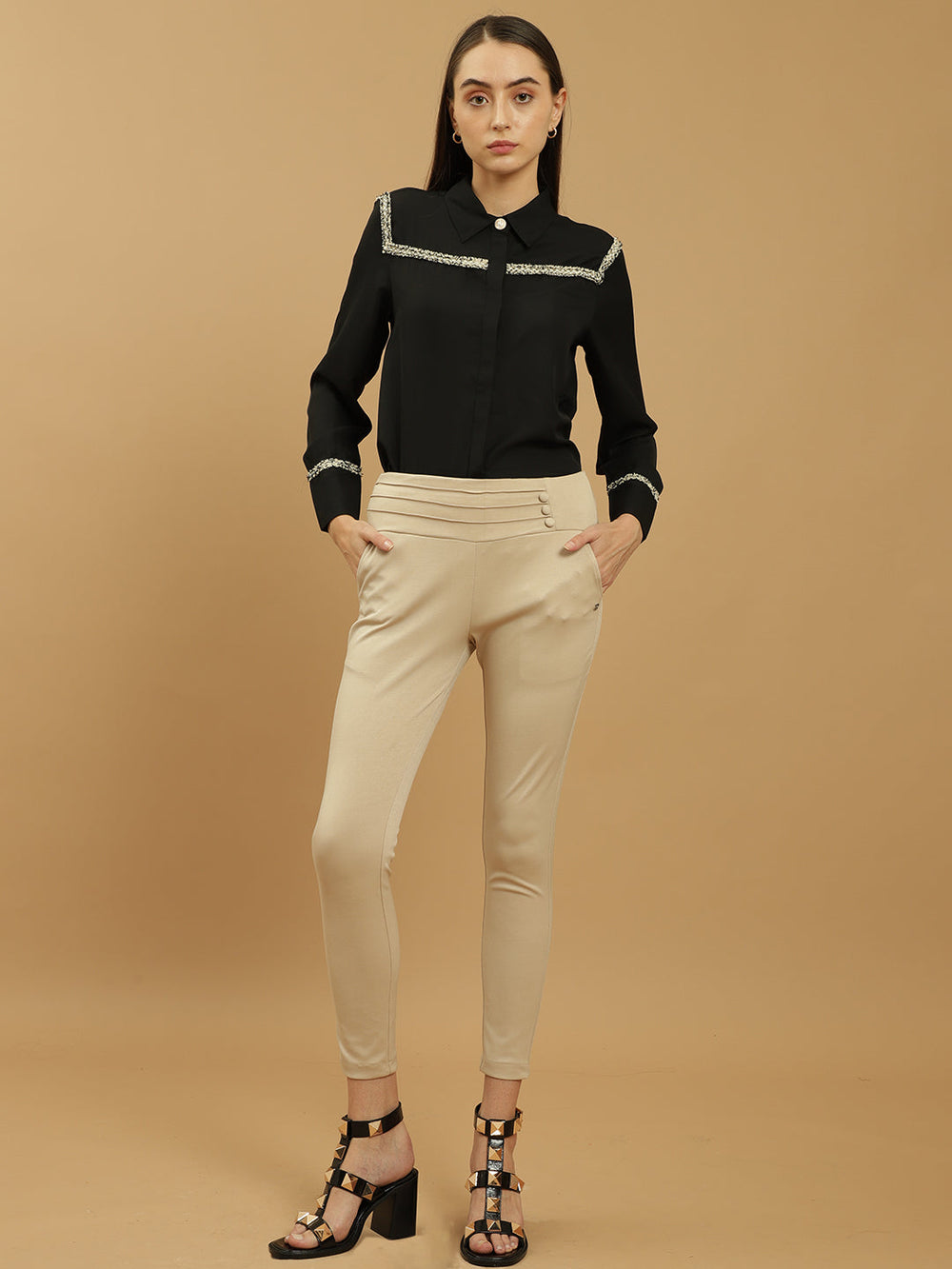 Beatnik Jeggings Ankle Length Solid Womens Jegging & Treggings Beatnik India