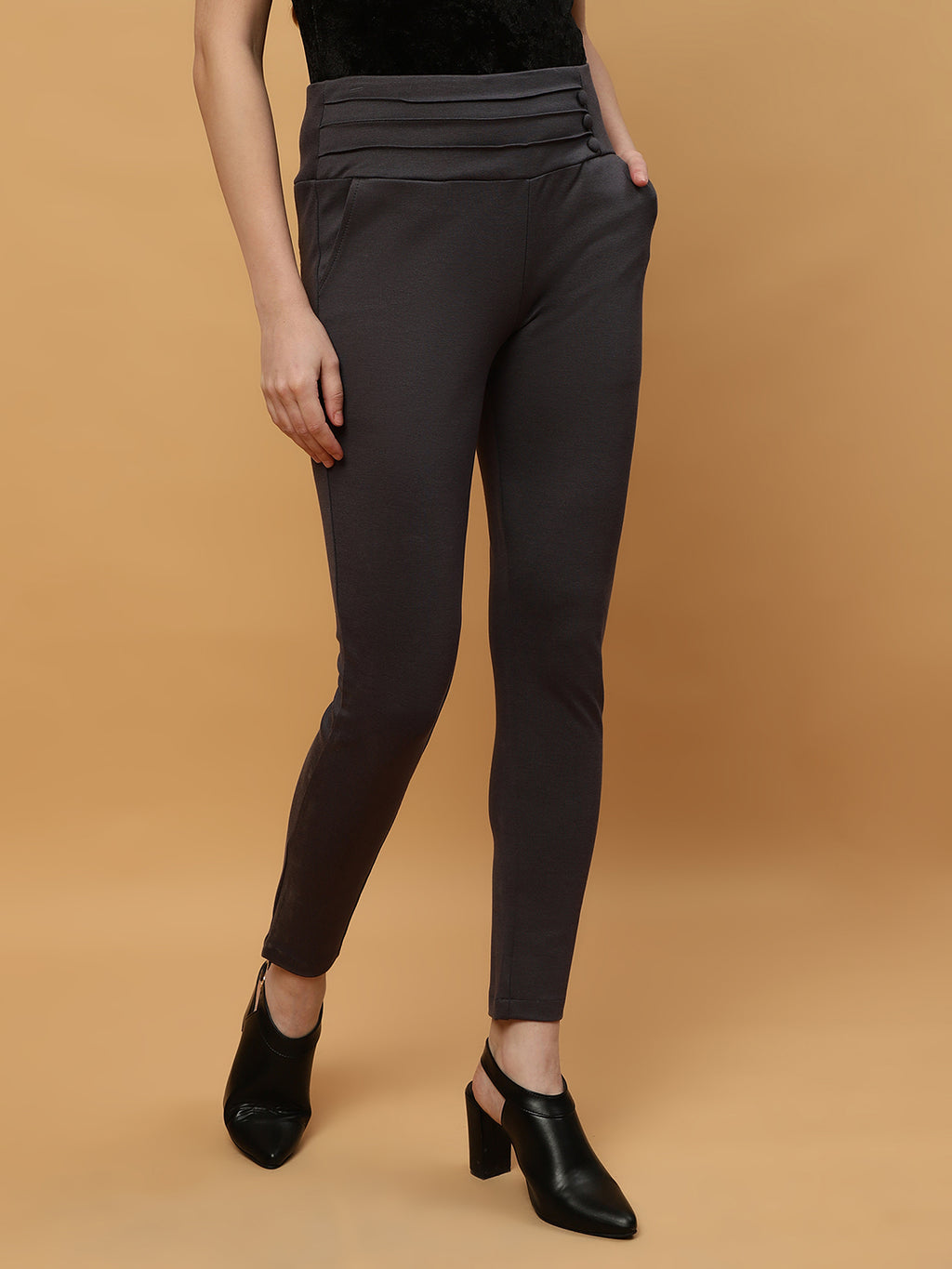 Beatnik Jeggings Ankle Length Solid Womens Jegging & Treggings Beatnik India