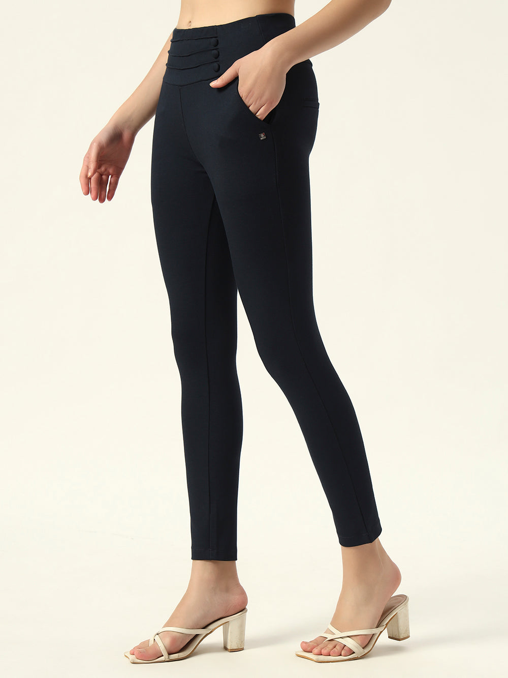 Beatnik Basics: Where Style Meets Comfort The Ultimate Navy Blue Jeggings