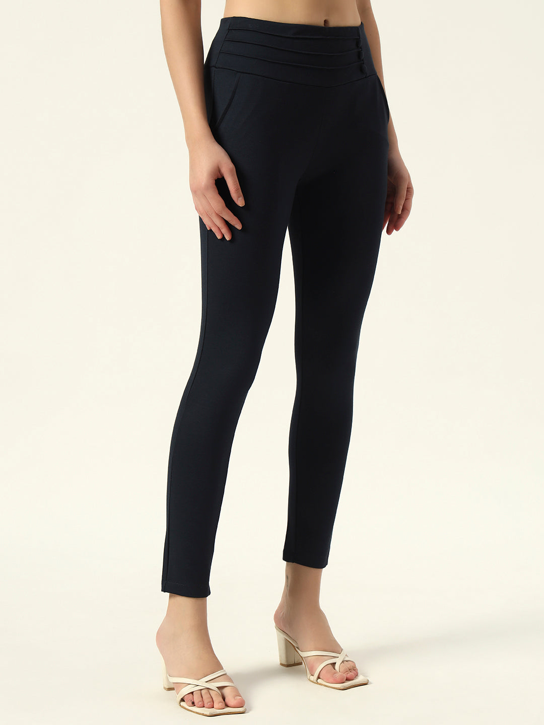 Beatnik Basics: Where Style Meets Comfort The Ultimate Navy Blue Jeggings