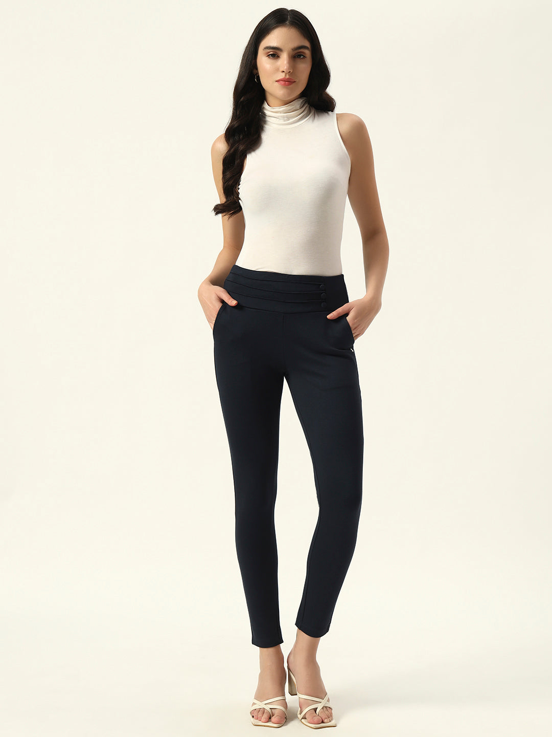 Beatnik Basics: Where Style Meets Comfort The Ultimate Navy Blue Jeggings