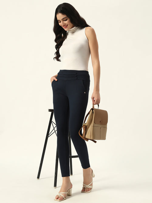 Beatnik Basics: Where Style Meets Comfort The Ultimate Navy Blue Jeggings