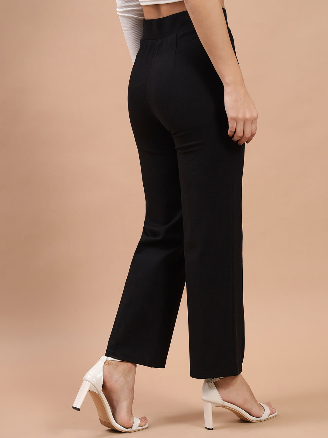 Beatnik Womens Ankle Length Fitted Pull On Closure Solid Winter Treggings Beatnik India